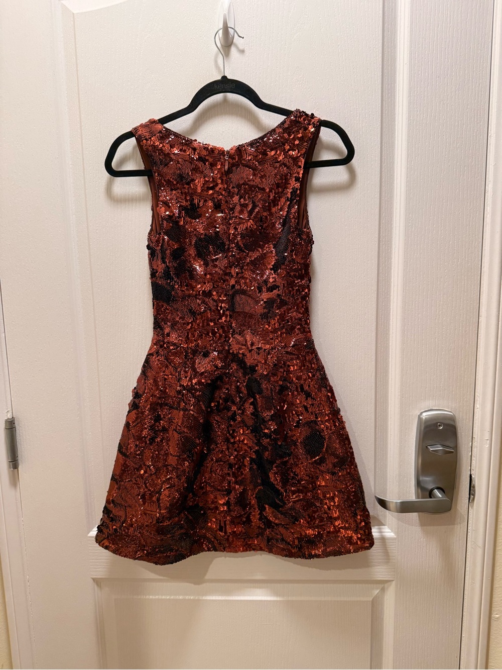 Helsi Greta Mini Dress SEQUIN SLEEVELESS MINI DRESS in Burnt Copper size XS Prel - Picture 3 of 5